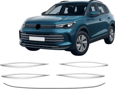 Obrázok produktu pre Ozdobné lišty na predný nárazník pre Volkswagen Tiguan od roku 2024, chróm