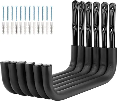 Produktbild von Garagenhaken 6 Stück, für Gartengeräte, 26,5 cm x 38,5 cm, Stahl