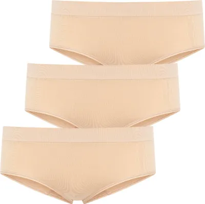 Produktbild von Jockey Damen Hipster-Slips, 3er Pack - Seamfree Hipster, Low Rise, einfarbig Beige M