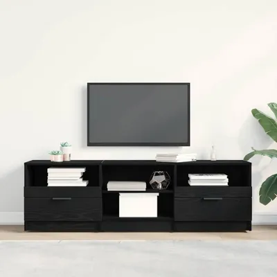 Zdjęcie produktu dla Maison Exclusive - Komody RTV, wymiary 150 x 33,5 x 45 cm, kolor czarny, imitacja dębu