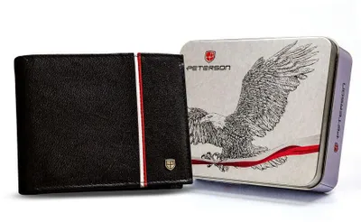 Obrázek produktu pro Peterson dámská kožená peněženka RFID černá 12x9 cm