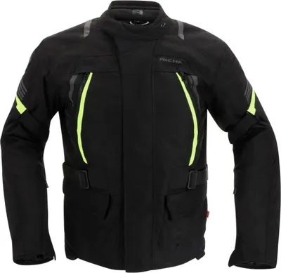 Produktbild von Richa Phantom 3 wasserdichte Motorrad Textiljacke, schwarz/gelb, L