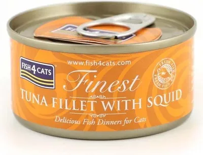 Zdjęcie produktu dla FISH4CATS Karma w puszkach dla kotów Finest tuńczyk z kałamarnicą 70 g