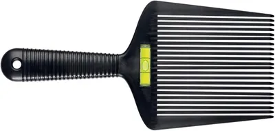 Productafbeelding van Speciale Kam - Rechte Kam Waterpas - Borstelsneden Creëren - Geïntegreerde Waterpas - 276 x 134 x 1 cm - Zwart