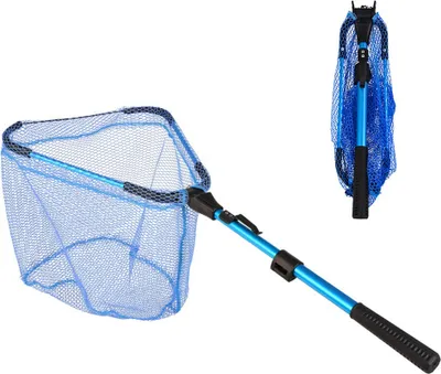 Obrázek produktu pro Dvoudílná skládací rybářská síť, teleskopická skládací podběrák na lov a vypouštění mušek