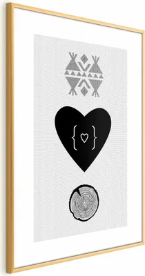 Produktbild von Posterpapier Poster - Heart and Stump 60x90 cm Text n-C-0202-ao-a