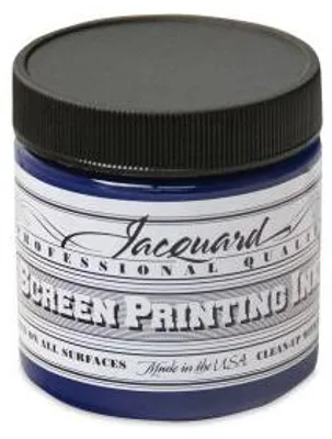 Produktbild von Jacquard Siebdruckfarbe 118 ml blau Textilfarbe kreativ