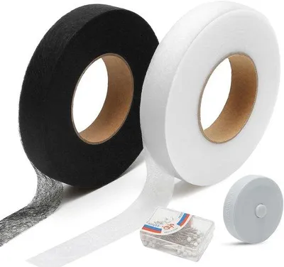 Image de Lot de 2 bandes adhésives imperméables pour coutures, 20 mm, 70 m, noir/blanc