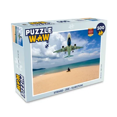 Obrázok produktu pre MuchoWow® Puzzle 500 ks Pláž - more - lietadlo