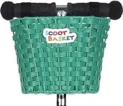 Image de Micro Scoot Basket vert - panier pratique pour trottinette et vélo