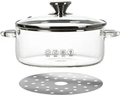 Produktbild von 2L Glastopf mit Deckel - Hitzebeständig für Suppen und Eintöpfe