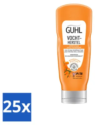 Imagen del producto de 25 unidades de crema acondicionadora hidratante Guhl, 200 ml cada una. Paquete económico