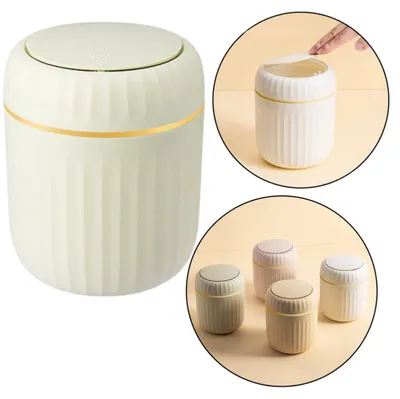 Produktbild von Mini-Abfallbehälter mit Öffnungsdeckel, universell, elegant, grün