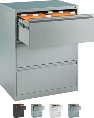 Produktbild von Hängeregistraturschrank mit 3 Schubladen Hängeregister 104x78x59 cm Zweibahnig
