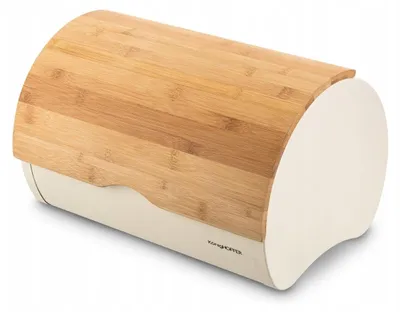 Produktbild von KonigHOFFER Volano Metall Brotkasten Großer Bambusdeckel