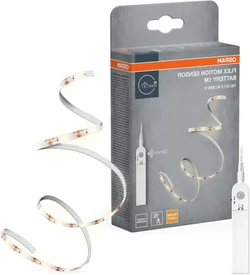 Immagine prodotto di Striscia LED - Lampada con sensore di movimento - Crea atmosfera - Funziona a batteria - 1 metro - Luce bianca calda
