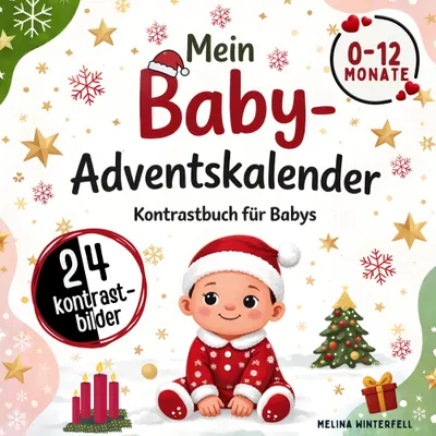 Produktbild von Mein Baby-Adventskalender - Kontrastbuch für Babys von 0-12 Monaten