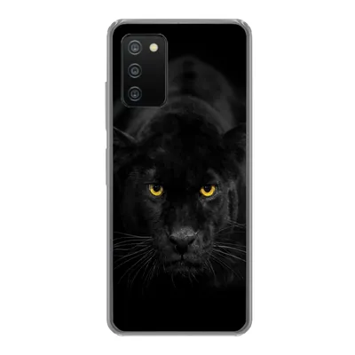 Produktbild von MuchoWow® Handyhülle Schutzhülle Hülle für Samsung Galaxy A03s Leopard - Augen - Schwarz Silikon Softcase Handy Hülle - Schutz