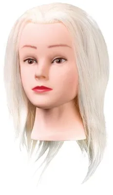 Produktbild von Comair Üb.kopf Mary 25cm weißes Angora Ziegenhaar Übungskopf traini
