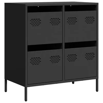Immagine prodotto di Credenza Nera 68x39x73,5 cm in Acciaio Laminato a Freddo
