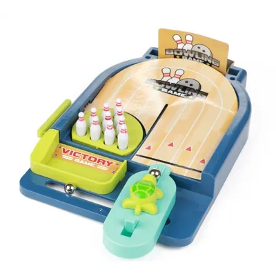 Produktbild von Mini Tisch Bowling Spielzeug mit 10 Pins und Bällen
