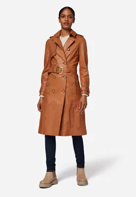 Immagine prodotto di Damen Ledermantel Trenchcoat Ricano GLORIA – cognac / L