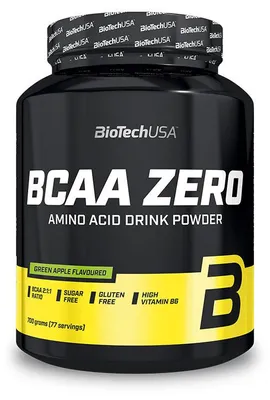 Obrázok produktu pre BioTech USA BCAA Zero 700 g jablko / BCAA aminokyseliny / Práškové BCAA obohatené o vitamín B6 bez laktózy, gluténu a cukru