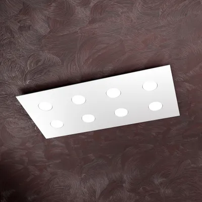 Immagine prodotto di Plafoniera Moderna Area Metallo Bianco Metallo 8 Luci Gx53