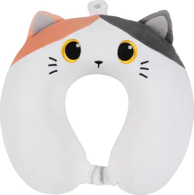 Immagine prodotto di I-TOTAL Cuscino da viaggio a forma di collo di sostegno morbido e divertente - Gatto arancione