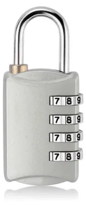 Produktbild von Codeschloss aus Zinklegierung mit Kombinationsschloss für Gepäck, Koffer, Aktenschränke, Silber