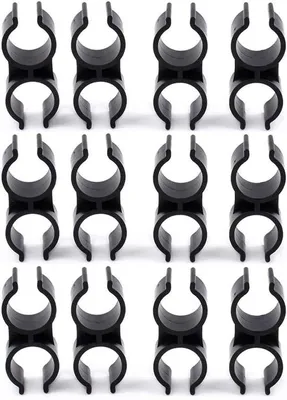 Immagine prodotto di 12 fascette a U in PVC da 25 mm per l'irrigazione agricola e il sostegno dei tubi da giardino