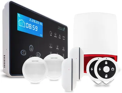 Immagine prodotto di Sistema di allarme wireless per la casa – kit di sicurezza con comunicazione radio e sirena interna