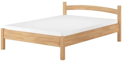 Produktbild von Breites Einzelbett Massivholzbett Buche 120x200 Bettgestell Holzbett Zubehör wählbar V-60.73-12Rollrost und Matratze inkl.
