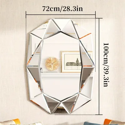 Zdjęcie produktu dla Lustro ścienne - Lustro - Lustro do łazienki - Dekoracyjne lustro - Lustro o nieregularnym kształcie