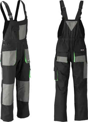 Produktbild von Arbeitshose / Latzhose PALEA schwarz/grau Gr. M