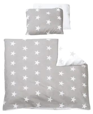 Produktbild von roba Wiegenbettwäsche 2-tlg, Wiegenset 'Little Stars', Baby Bettwäsche 80x80cm, 100% Baumwolle