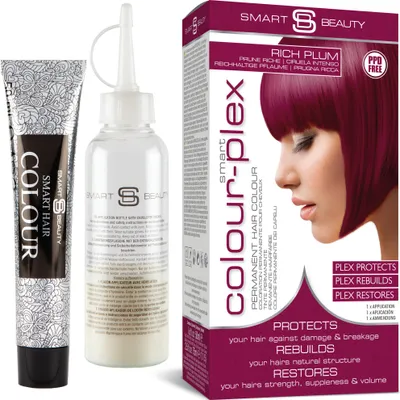 Produktbild von Smart Beauty Pflaumenblau permanentes Haarfärbemittel mit Plex Anti-Haarbruch-Technologie, vegan, ohne PPD, ohne Tierversuche