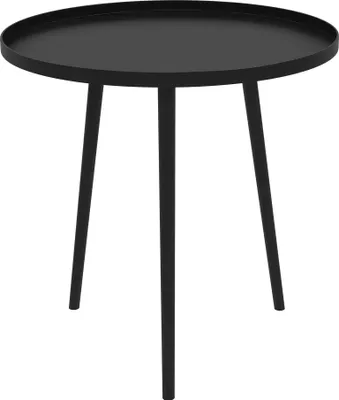 Produktbild von Outdoor Beistelltisch, Gartentisch, runder Terrassentisch, Stahl, Ф40 x 50Hcm, Schwarz