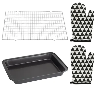 Image de Ensemble de plaques de cuisson avec grille de refroidissement en acier inoxydable