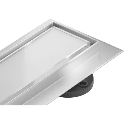 Obrázek produktu pro Mexen Flat MGW lineární odtok 100 cm, Bílé sklo - 1027100-15