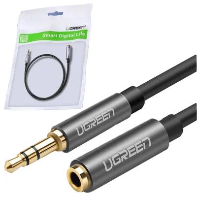 Zdjęcie produktu dla Ugreen 10592, 3.5mm, Męska, 3.5mm, Żeńska, 1 m, Czarny