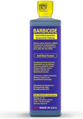 Produktbild von BARBICIDE – Konzentrat zur Desinfektion von Werkzeugen und Zubehör – 500 ml