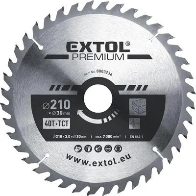 Produktbild von Sägeblatt Extol Premium (8803236) Sägeblatt mit SK-Blättern, 210x2,2x30mm, 40T