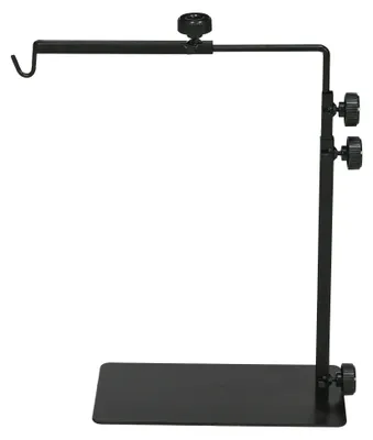 Obrázek produktu pro Stojan na lampu pro plazy – Nastavitelný držák vyhřívací lampy – S podstavcem – 4 otvory pro kabely – Tmavě hnědý