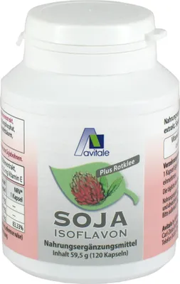 Productafbeelding van Sojaisoflavonen capsules, 60 mg + E, 120 stuks