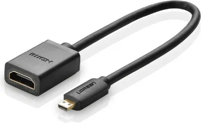 Produktbild von Ugreen Kabel Adapterkabel HDMI Adapter - Micro HDMI 19 Pin 20cm schwarz (20134)