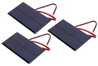 Productafbeelding van 3 Stks DC 6 V 1 W Zonnepaneel Polykristallijn met 30 cm kabel