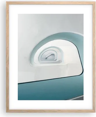 Produktbild von Gerahmtes Poster - Rahmen in heller Eiche - Dreidimensional Modern Spirale - 40x50 cm - Wand Bild - Wanddeko - Wandbilder - Kunstposter - Wandposter - Bilderrahmen - Bilder - P2NPA40x50-4693