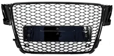 Obrázok produktu pre Mriežka chladiča pre AUDI A5 8T (modelové roky 2008-2011), štýl RS5, bez emblému, lesklá čierna.