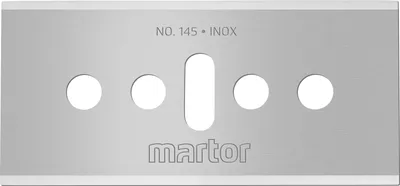 Produktbild von MARTOR 10 x INDUSTRIEKLINGE, Ersatzklingen Cuttermesser, Sicherheitsmesser, 18,5 mm, Scharf, Im Spender, 4-fach Nutzbar, NR. 145
